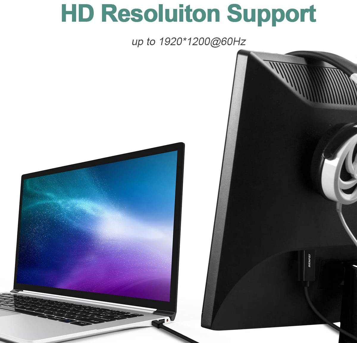 BENFEI Mini DisplayPort to HDMI Cable, Mini DP to HDMI 3 Meter Cable (Thunderbolt Compatible) with MacBook Air/Pro - Image 4