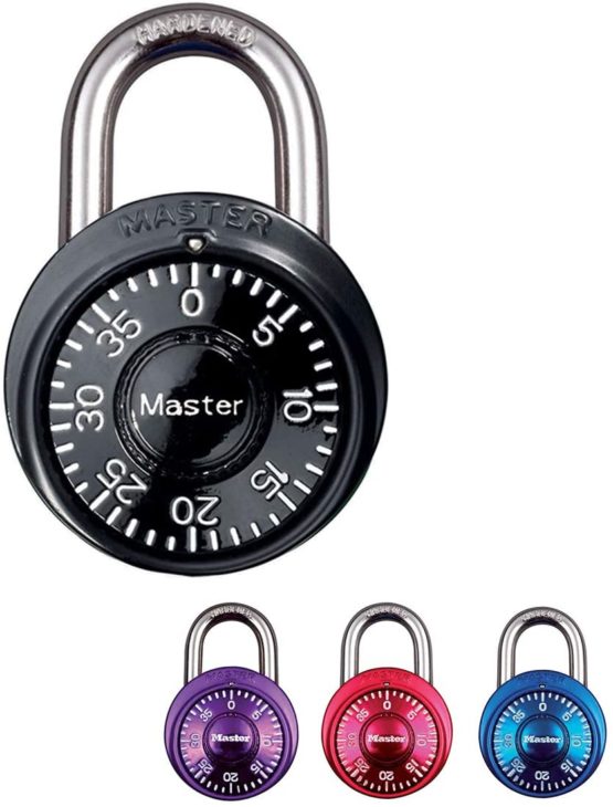 Master Lock 1533 1533EURD M/Lock 38MM S/Steel Fixed DIAL Combi Padlock, Multicolored