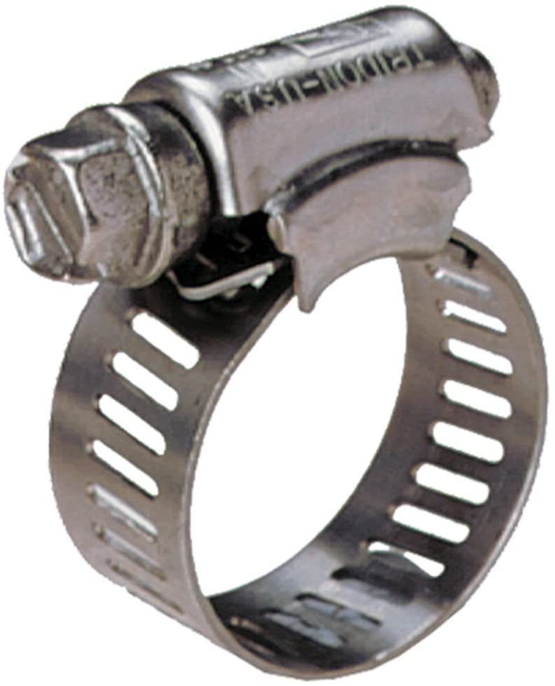 Merriway BH02276 (2 Pcs) Jubilee Pipe Hose Clip Clamp, Size 0X: 18 - 25mm (3/4 inch to 1 inch)Mild Steel - Pack of 2 Pieces, Grey