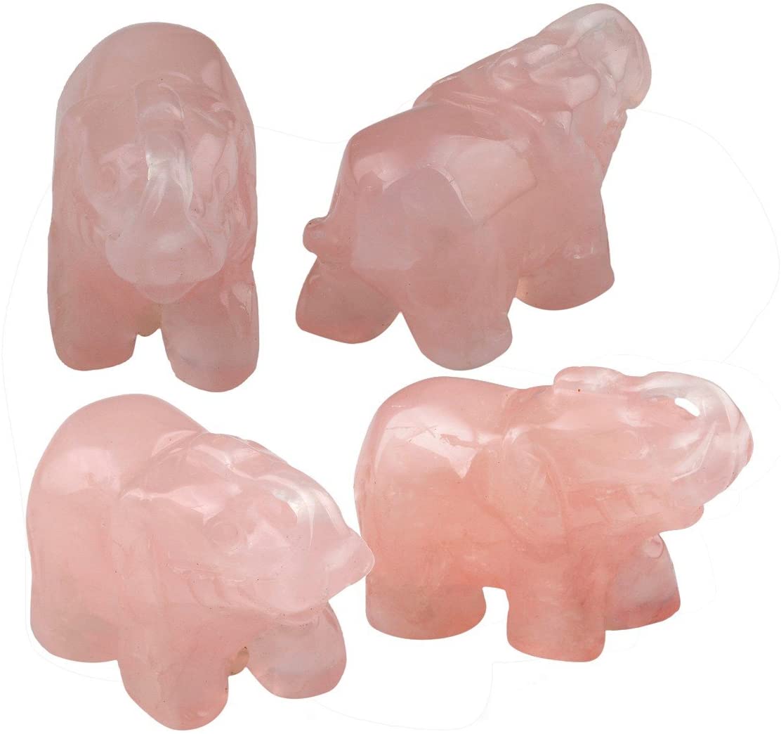 quartz elephant figurines