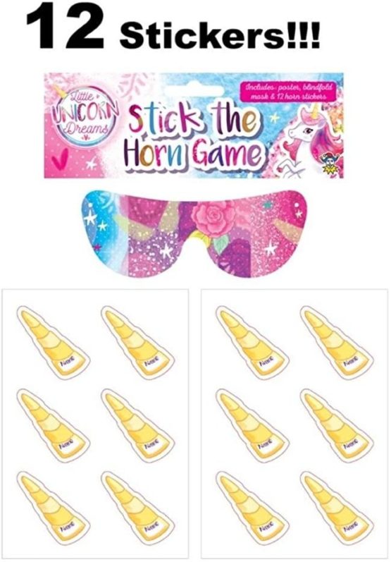 Henbrandt Unicorn Party Game Stick the Horn on the Unicorn for Girls and Boys Unisex Toys Party Favour Filler - Image 2