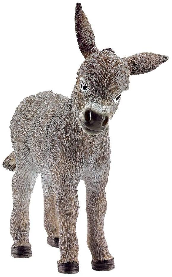 SCHLEICH 13746 Donkey foal Farm World Toy Figurine for children aged 3-8 Years, Gray, 2.76 inches