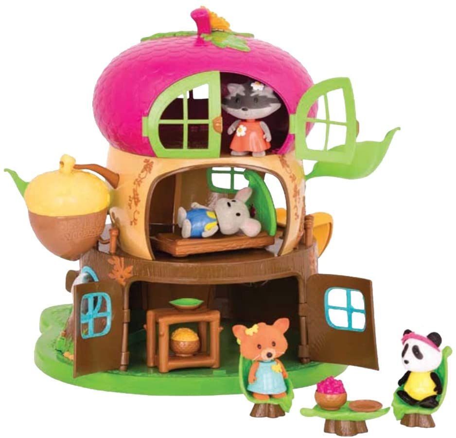 Li’l Woodzeez, Acorn Treehouse, 19 Pieces Toy Set including Treehouse, Character,and Accessories - Image 2