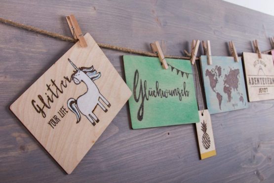 Rayher 62876505 Value Pack of 26 Plain Wooden Postcards to Decorate with Address Panel on the Back, Rectangle Wood Board for Crafts, 14.8 x 10.5 x 0.3cm - Image 3
