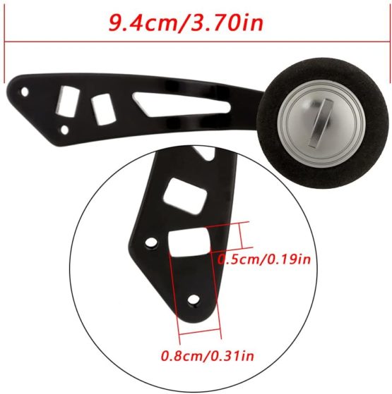 Dioche Reel Fishing Reel Handle, EVA Knob with Fishing Reel Handle with Accessories Spare Parts for Low Profile Reel - Image 2