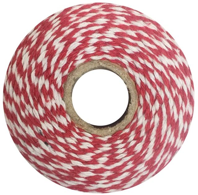 Tenn Well Red White Christmas String, 200m Cotton Twine String for Gift Wrapping Crafts, Baking, Butchers and Festive Decoration - Image 3