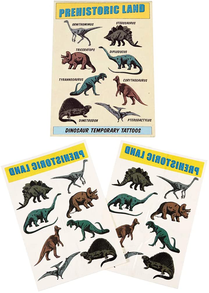 Children's Party Temporary Tattoos (2 Sheets) - Choice of Design (Dinosaur), 16.4 cm × 11.1 cm × 0.1 cm