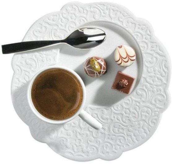 Alessi "Dressed" Breakfast Plates, Set of 4, White - Image 3