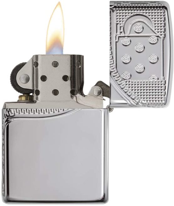 Zippo Unisex's Zipper Design Windproof Lighter, High Polish Chrome, Regular - Image 4