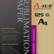A-SUB Sublimation Paper A4, 210x297mm, 100 Sheets, 125gsm, Compatible with EPSON, SAWGRASS, RICOH, Brother Sublimation Printer