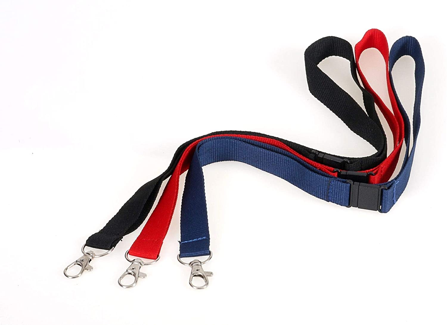 Europel Textile Lanyard, 20mm, with Neck Strap and Metal Clip for ID Badge Holder 10 Pack, Black, 121275, 44 cm x 2 cm - Image 4