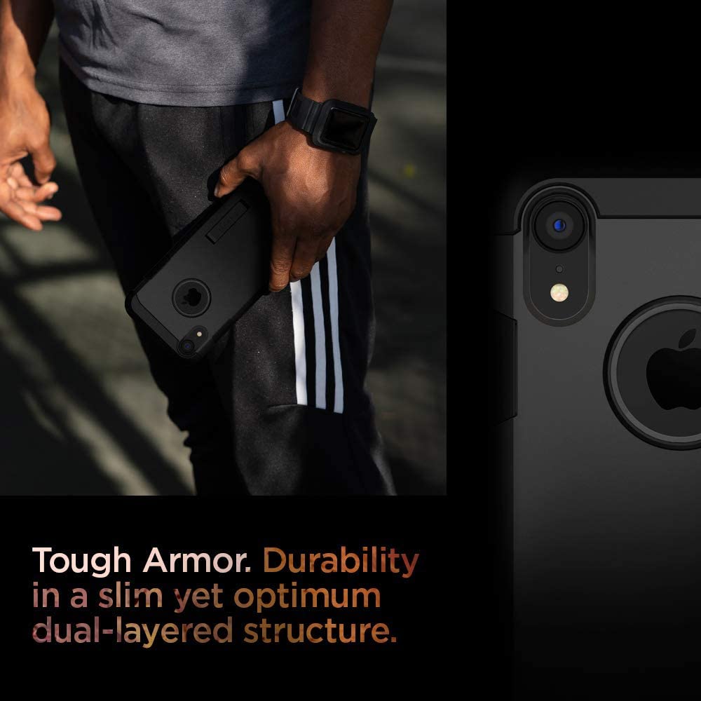Spigen Tough Armor Case Compatible with iPhone XR - Black - Image 3