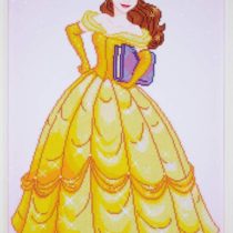 Vervaco Diamond Painting Kit: Disney Belle, Multi-Colour, 25.5 x 25.5cm
