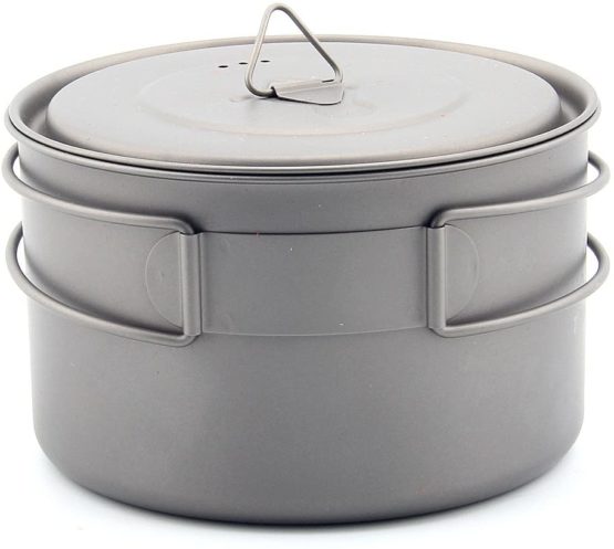 TOAKS Pure Titanium Cup Ultralight Outdoor Mug with Lid and Foldable Handle Camping Cookware - Image 3