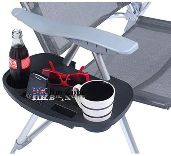 MTS Clip On Camping Chair Side Table Outdoor Garden Fishing Beach Storage Tidy