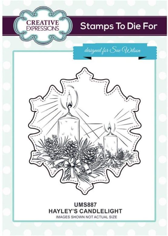 Creative Expressions Stamps to Die for-Hayley's Candlelight, Grey, one Size