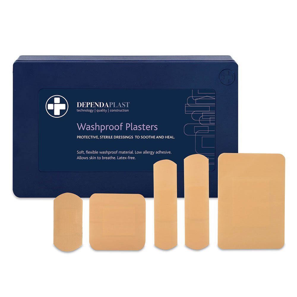 Dependaplast Washproof Plasters Assorted - Flexible PU Plastic Film, Secure Adhesive, Breathable, Waterproof - Box of 120 - Image 2