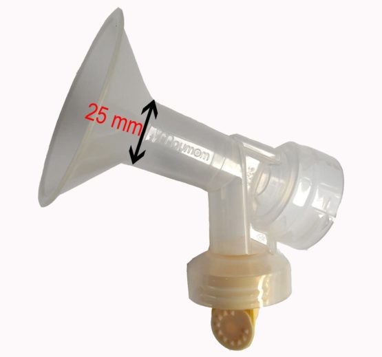 Maymom Breast Shield w/Valve and Membrane for Medela Breast Pumps (25 mm, Medium, 1-Piece)