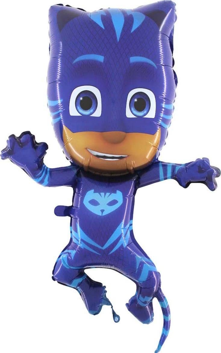 Grabo - Foil Supershape Balloon 31""-79cm SuperSleepwear-PJ Mask Catboy Unpacked, Blue, L174, 40 pollici
