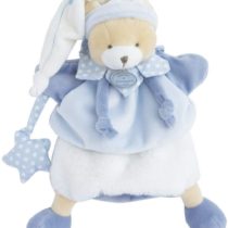 Doudou et Compagnie - DC3081 Hand Puppet Bear - 28 cm - Blue/White - Little Cabbage Bear