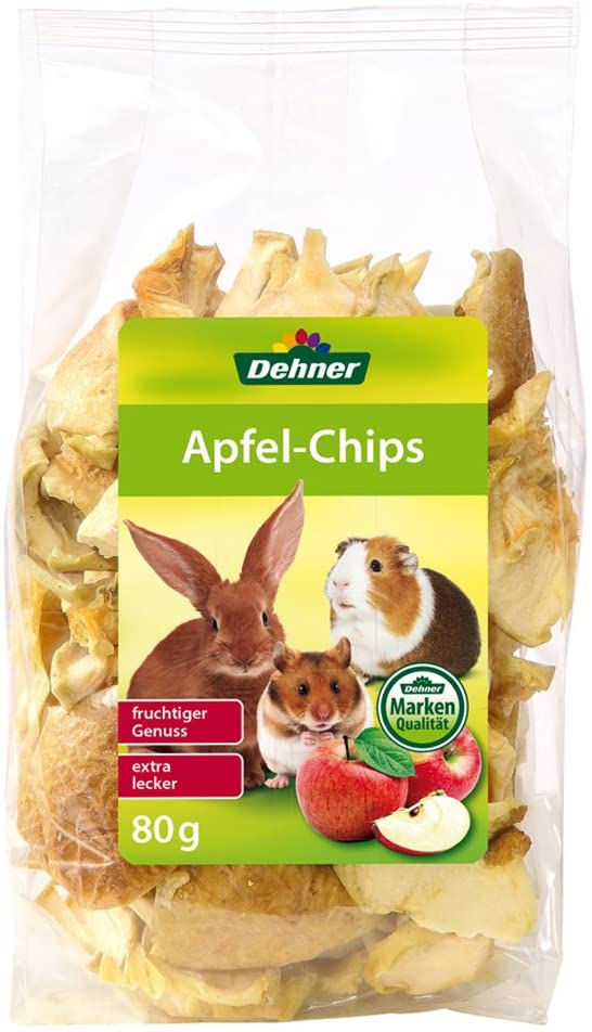 Dehner 2 Apple Chips Snack Fruit Mix for Rodents Banana Chips & Strawberry Basket (490 g) - Image 2