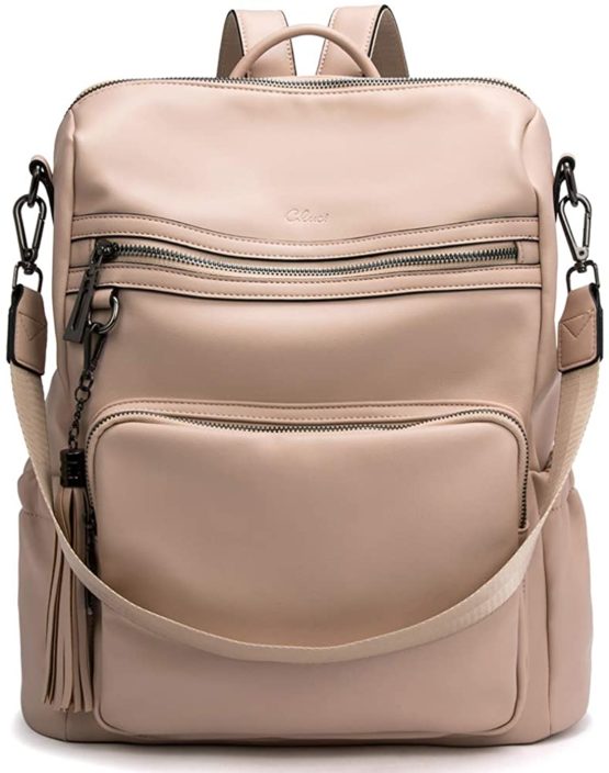 CL6192101KUK Backpack Purse for Women Fashion Leather Designer Travel Large Ladies Shoulder Bags with Tassel