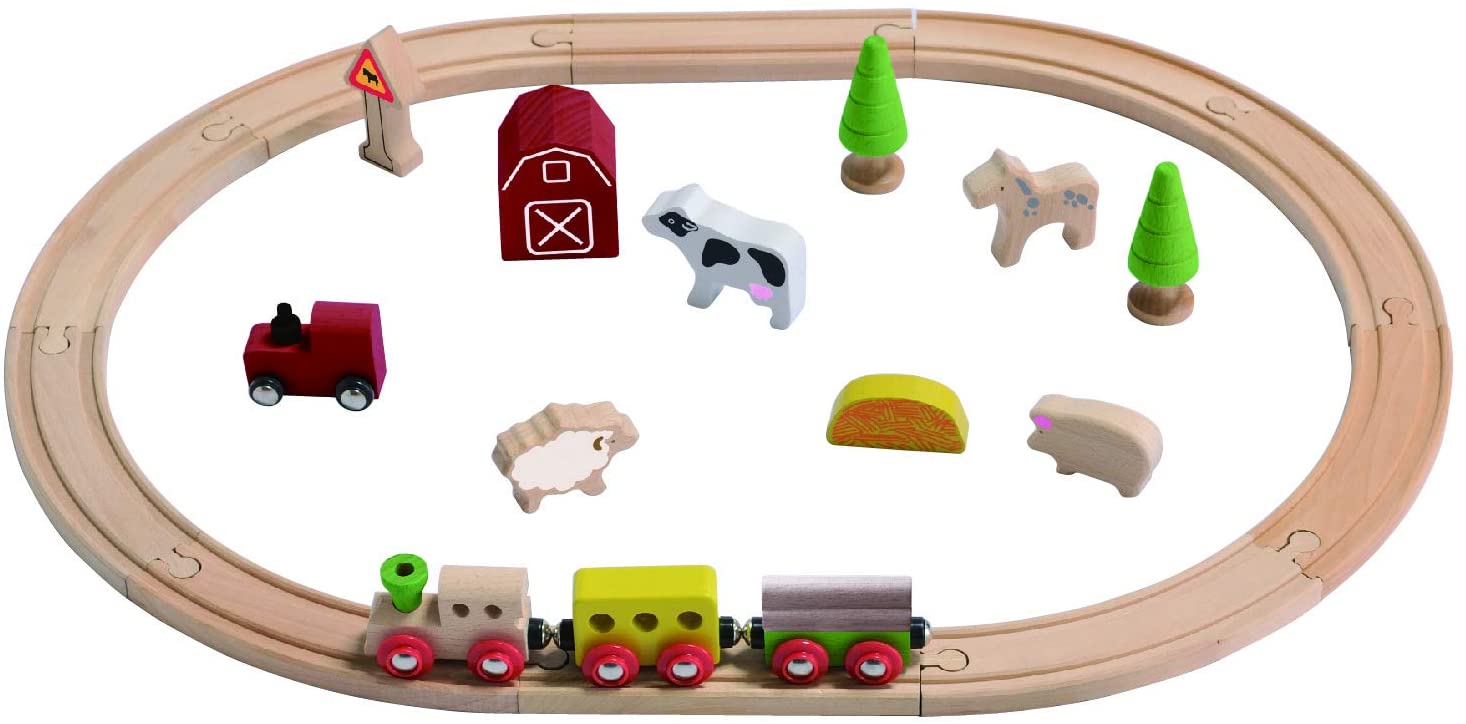 EverEarth - Farm Train Set (EE33590), Multicoloured