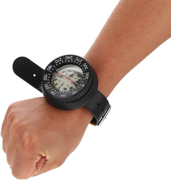 VGEBY Wrist Compass, Mini Survival Watchband Underwater Wrist Mount Compass for Diving Snorkel Kayak Canoe Hiking Traveling Camping - Image 3