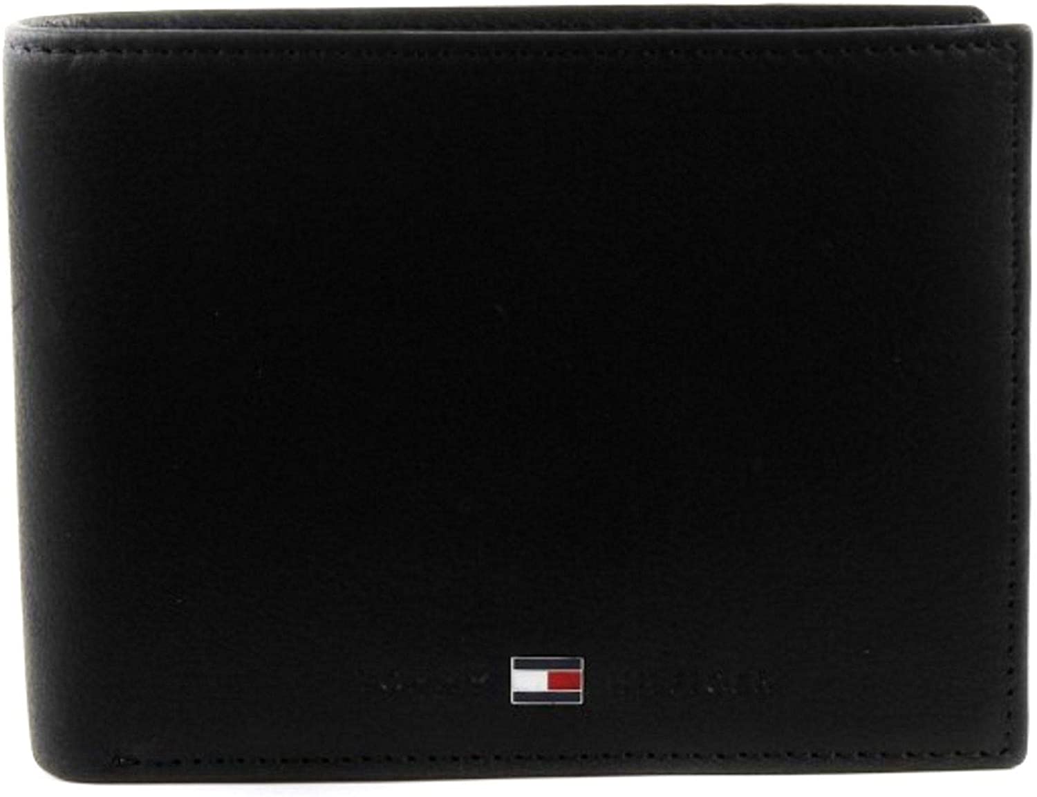 Tommy Hilfiger Men’s Johnson Wallet with Coin Pocket, Black (Black), One Size
