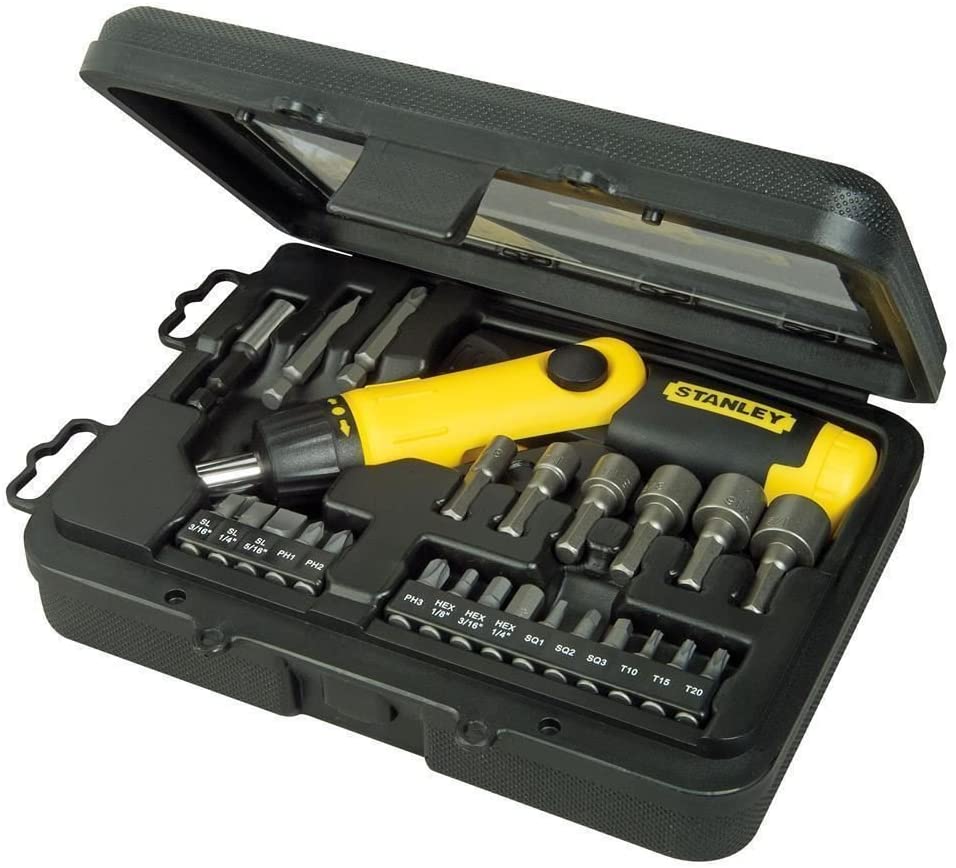 Stanley 0-63-022 Pistol Grip Screwdriver, Multi-Colour, Set of 24 Piece