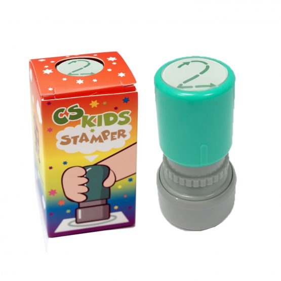 C.S. Kids"Number Formation" 20mm Self-Inking, Marking Stampers, Reward Stamps For School Teachers, Green - Image 2