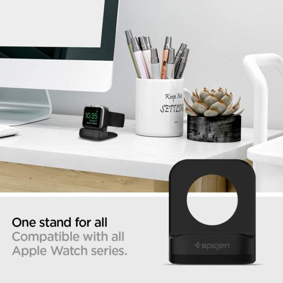 Spigen S350 Designed for Apple Watch Stand for 45mm/44mm/40mm Series 7/6/SE/5/4 and 42mm/38mm Series 3/2/1 - Black - Image 3