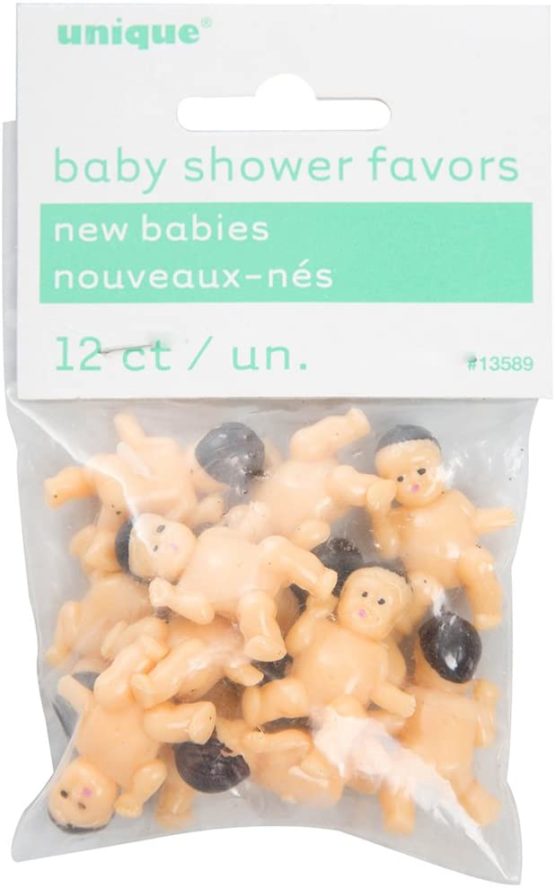 Unique Party 13589 - Plastic Baby with Open Hands Baby Shower Favours, Pack of 12 - Image 2