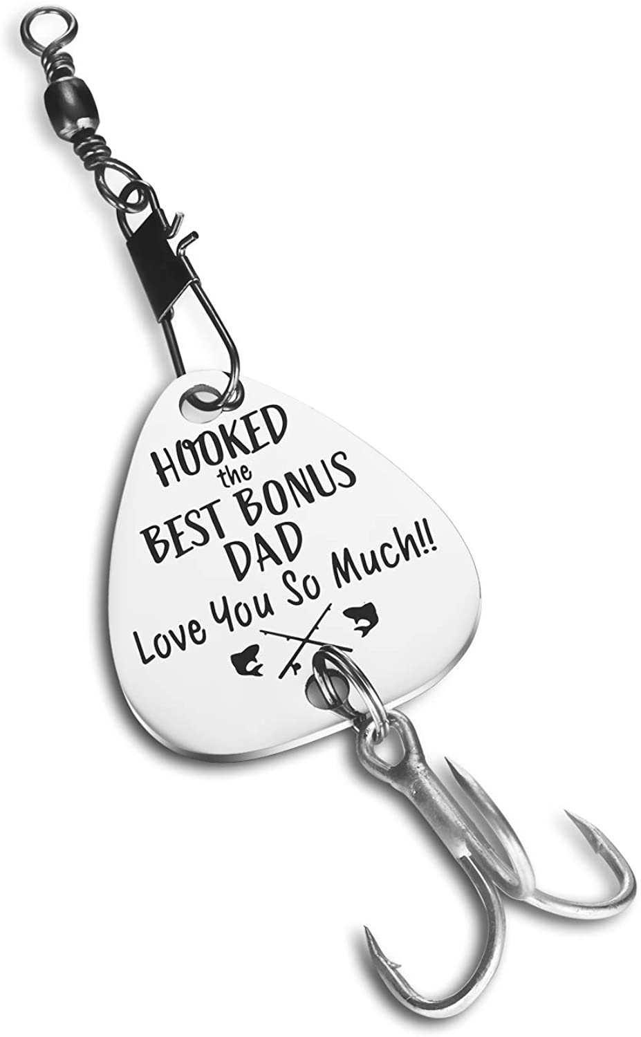 CJ&M Bonus Dad Fathers Day Gift, Hooked The Best Bonus Dad Fishing Lure