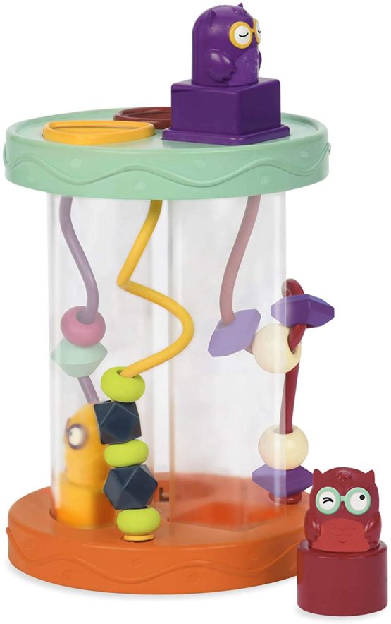 B. Toys – Hooty-Hoo Owl – Shape Sorter with Whacky Sounds & Bead Toy Maze – Fun Educational Toys for Toddlers and Babies