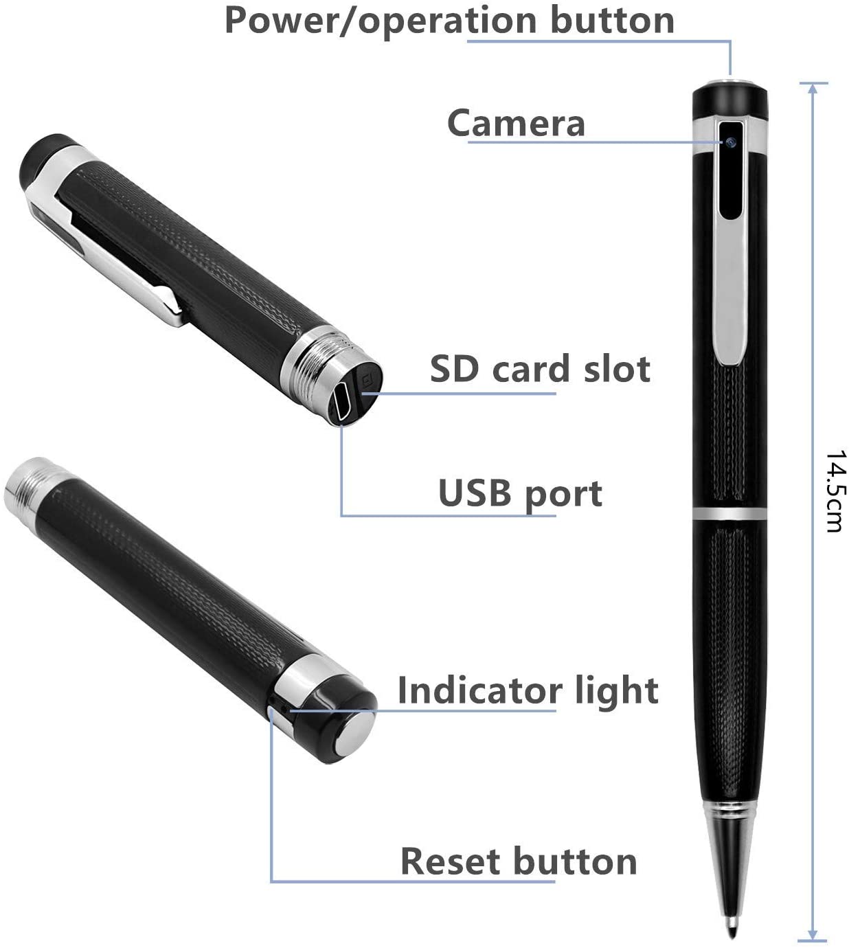 Spy Cameras Pen,Hidden Camera 32GB 1080P HD Mini Portable Pocket Cam Covert Camera Audio and Video Recorder for Business and Conference with Motion Detection - Image 2