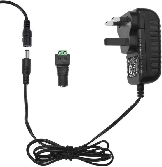 LE 12V 2A Power Supply for LED Strip Lights, AC 100-240V Mains to DC 12V Converter Adapter Driver Transformer, 24W UK Plug with 1.2M Cable, 5.5mm x 2.1mm Jack, GS TUV Approved - Image 4