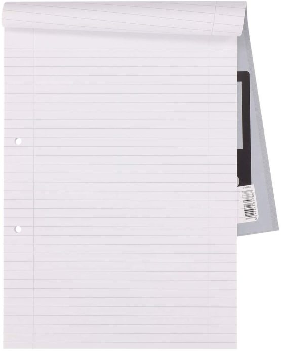 Rhino Stationery A4 Refill Pad 160 Page | 8mm Ruled with Margin | Headbound Notepad Grey | School Notepad Quality Writing Paper - Image 2