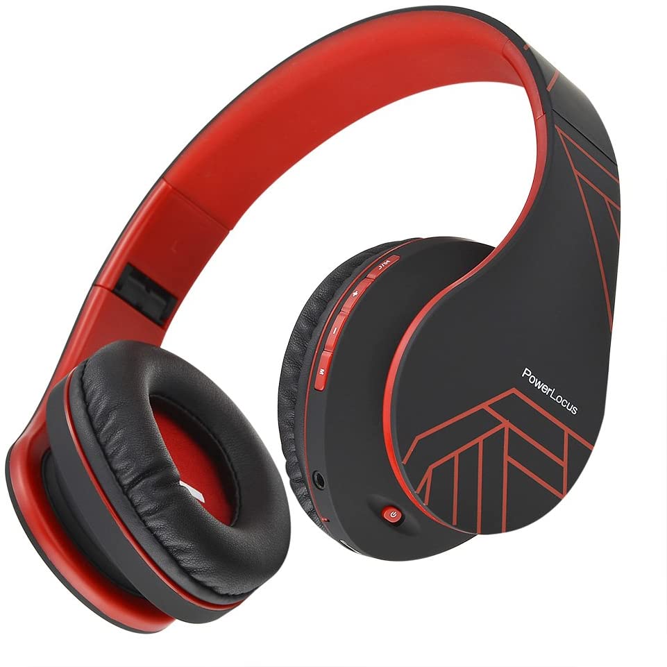 PowerLocus Bluetooth Over-Ear Headphones, Wireless Stereo Foldable Headphones Wireless and Wired Headsets with Built-in Mic - Image 2