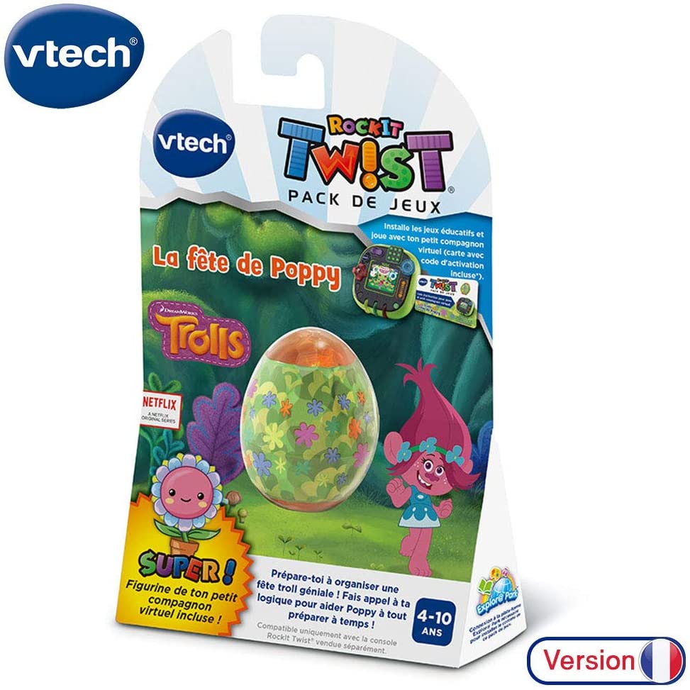 VTech 80-495205 ROCKIT TWIST - JEU TROLLS - LA FÊTE DE POPPY Educational Games, Multicolored