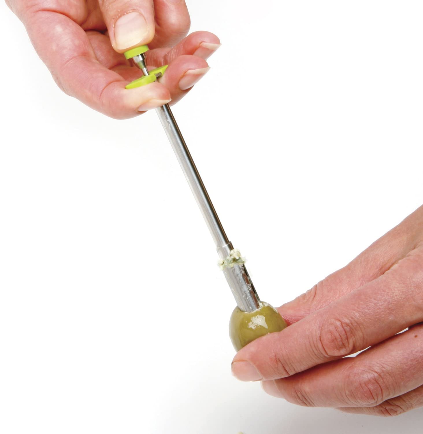 Norpro 1363 Olive Stuffer - Silver, Green, 7 Inches, 5.25" - Image 2