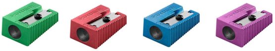 STAEDTLER 510 10 Single Hole Metal Pencil Sharpeners Metallic Edition Pack of 4 Assorted Colours - Image 2