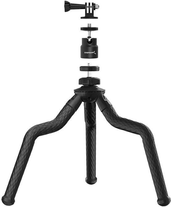 Sabrent Universal Flexible Tripod with Ball Head Bundle for standard Tripod mount (TP-FLTP-TBHD) - Image 3