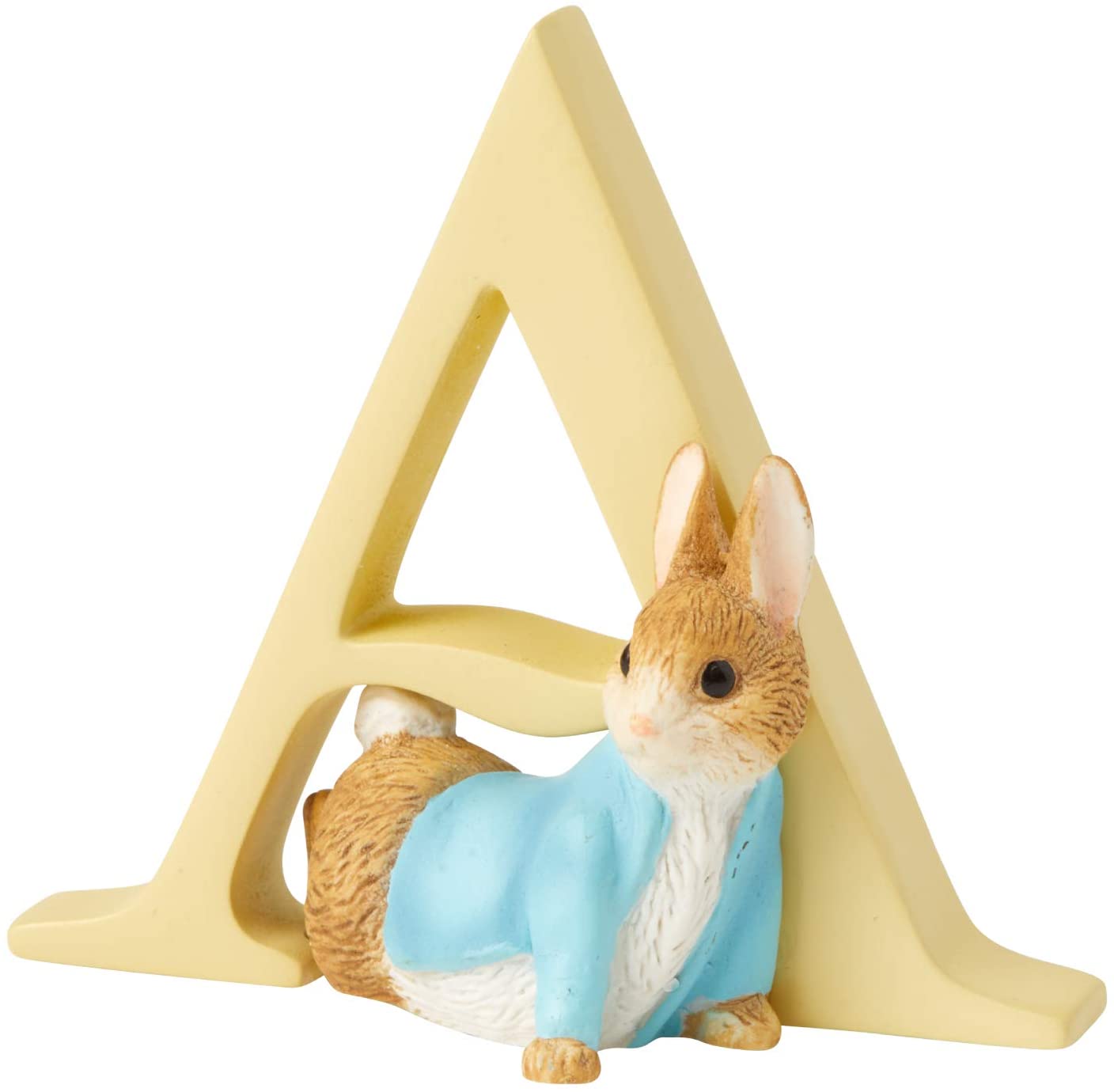 beatrix potter alphabet letter a peter rabbit figurine