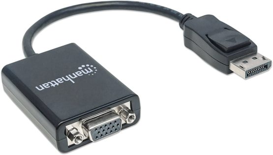 Manhattan DisplayPort 1.1 to HDMI Cable, 1080p@60Hz, 1m, Male to Male, DP With Latch, Black, Not Bi-Directional, Three Year Warranty, Polybag - Image 2