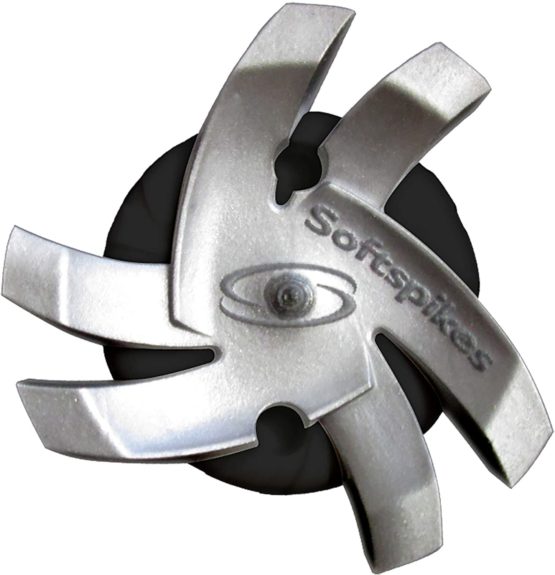 SOFTSPIKES Silver Tornado Cleat (FTS 3.0), Silver/Black, Bag of 1 set - Image 3
