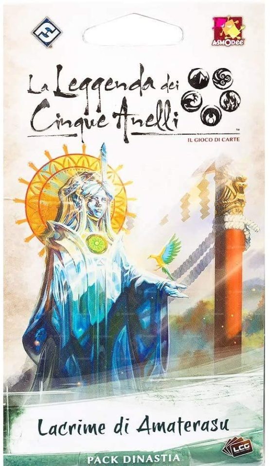 Asmodee Italia-La Legenda dei Cinque Relli LCG espanzione Tacrime di Amaterasu Living Card Game, Color, 9106