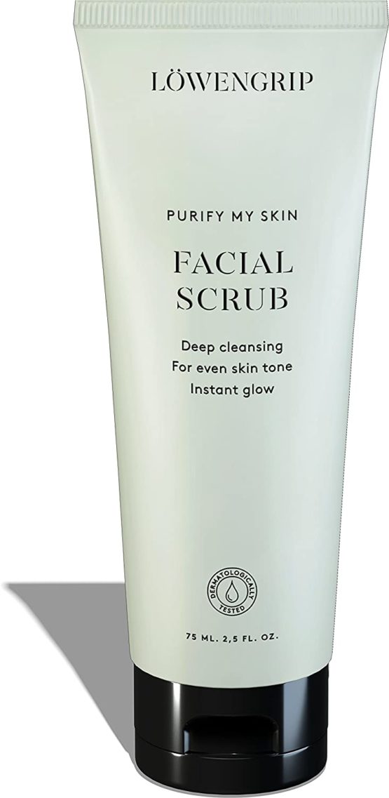 Löwengrip, Purify My Skin Exfoliating Facial Scrub - Allantoin & Glycerin. Gives Radiance & Brightness. Reduces Inflammation & Redness. All skin types + sensitive 75 ml