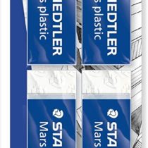 STAEDTLER 52650BK4DA Mars Plastic erasers, Pack of 4, White