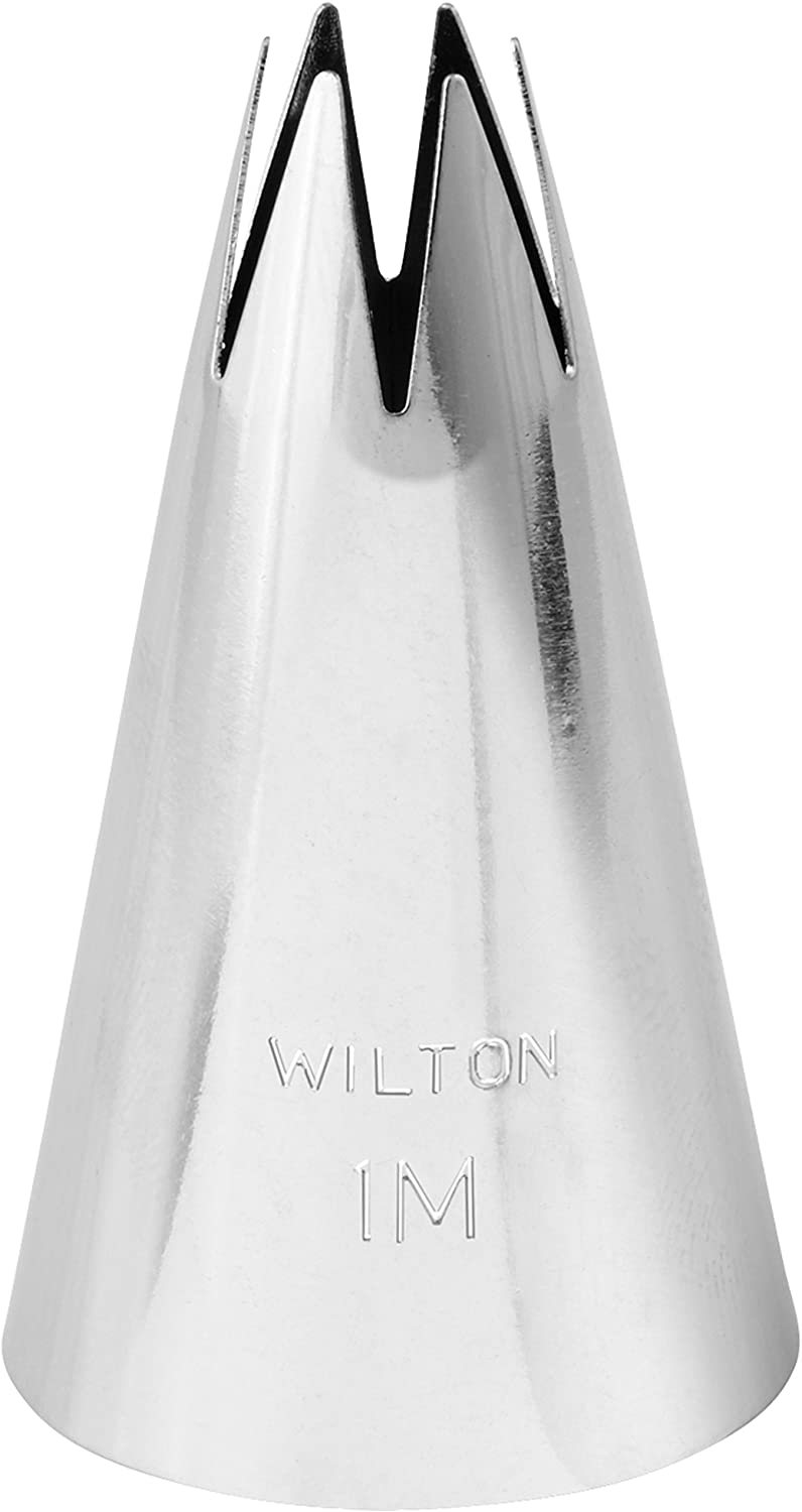 Wilton Open Star Piping Tip #1M, Silver - Image 2